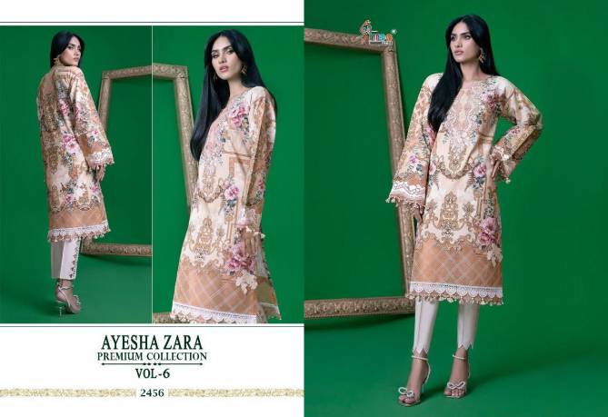 Shree Ayesha Zara 6 Wholesale Cotton Printed Pakistani Salwar Suits

